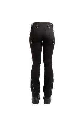 Nuvoun Edgy Streetwear Tactical Women&#039;s Gothic Pant in black.