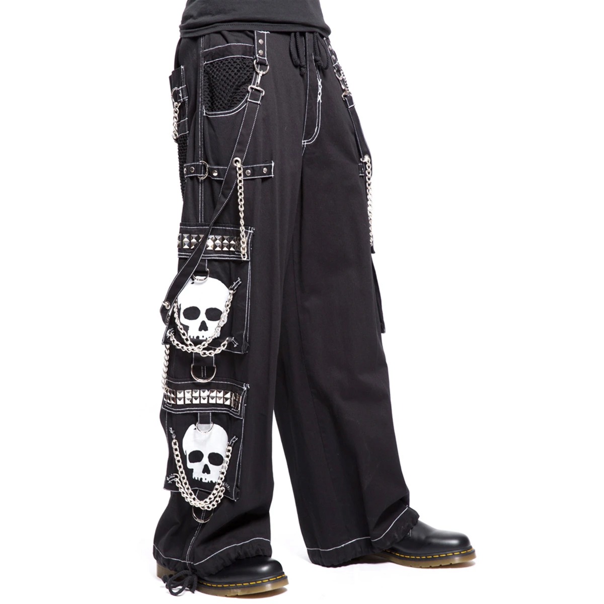 Nuvoun Cyberpunk Baggy Trousers Alternative Streetwear